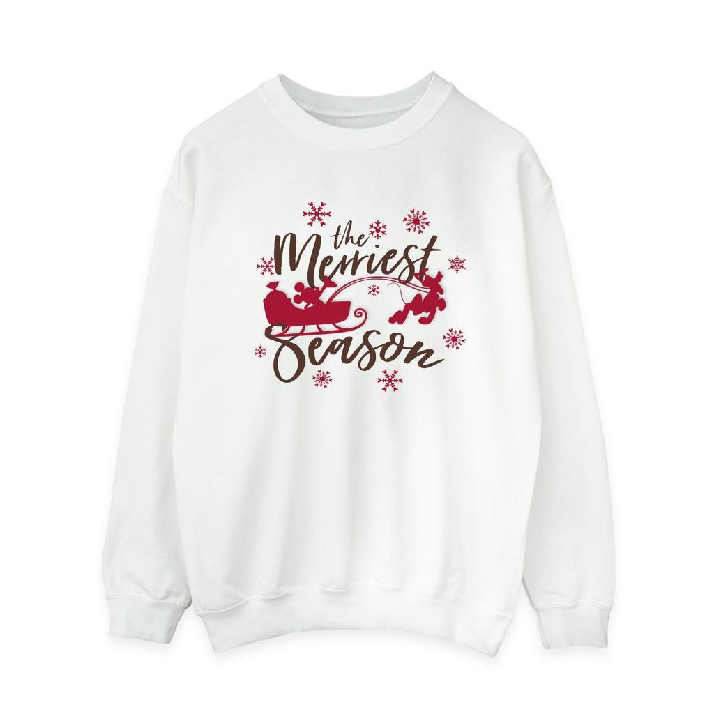 Disney Womens/Ladies Mickey Mouse Sleigh Sweatshirt
