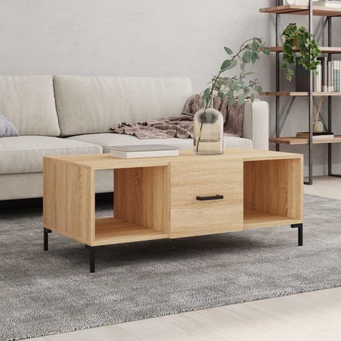 VidaXL Coffee Table Sonoma Oak 102x50x40 Cm Engineered Wood 829303