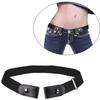 Buckle-free Invisible Stretch Belt - Woman - Black - Plus Size - Elastic - Casual