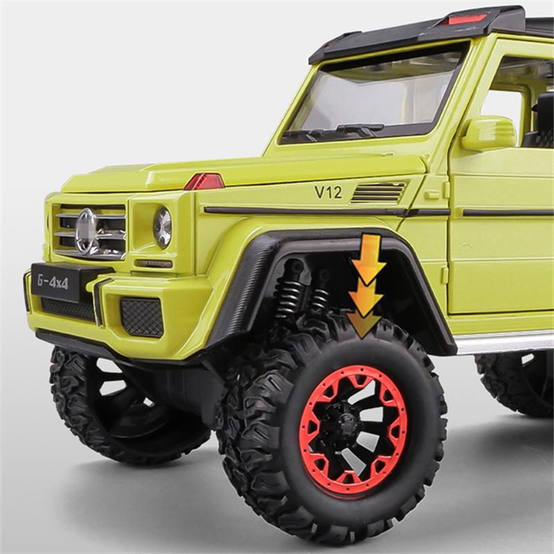 1/24 BENZ G500 4x4 литые шины модель автомобиля литые металлические игрушечные внедорожники модель автомобиля высокая имитация звук и свет детские подарки