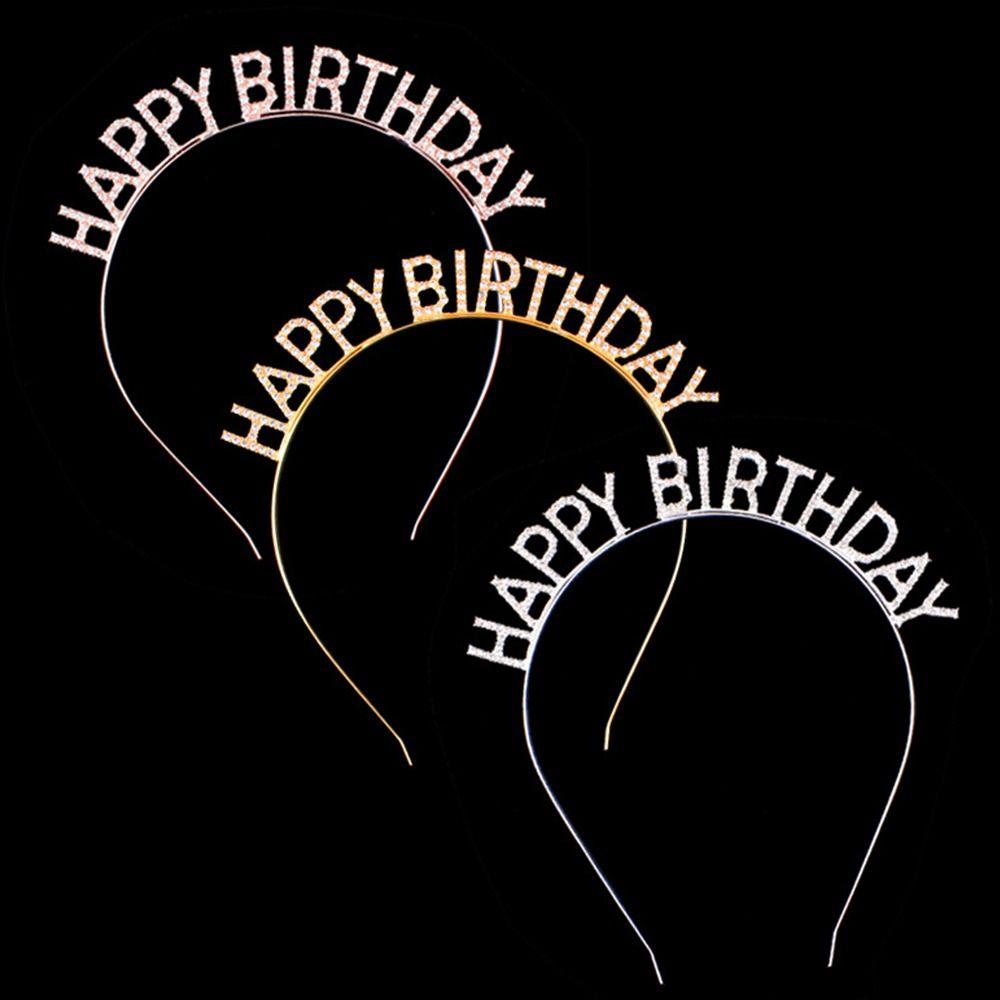 Детские шляпы на день рождения С днем рождения Металлические заколки для волос Заколки для волос с буквами Украшения для волос