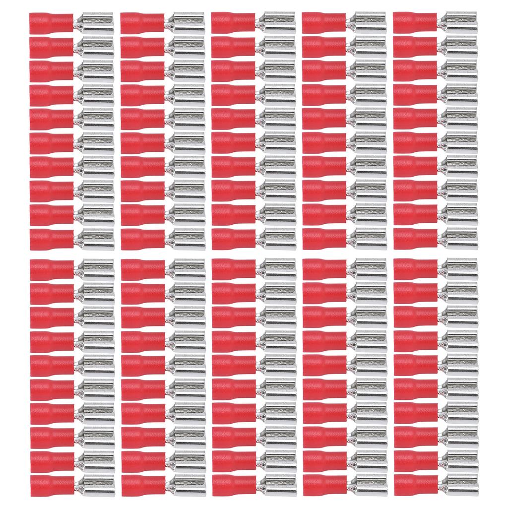 100 шт. Изолированный обжимной клеммный наконечник типа «лопатка» Медный ПВХ Электрический обжимной терминал для дома