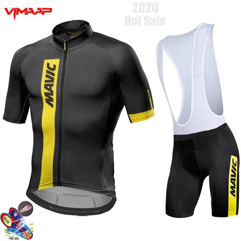 Mavic Mens Cycling Jersey Bib Shorts Set Breathable Road Bike Apparel Outdoor Ride