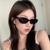 Oval Frame Sunglasses Female Tide Square Round Face Thin Advanced Sense Small Frame Retro Sunglasses