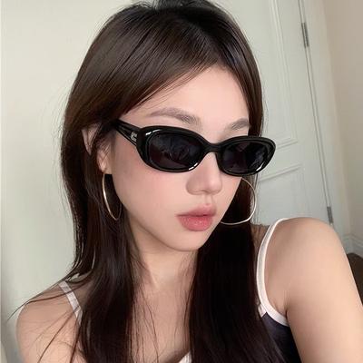 Солнцезащитные очки в овальной оправе женские Tide Square Round Face тонкие Advanced Sense Small Frame Retro солнцезащитные очки