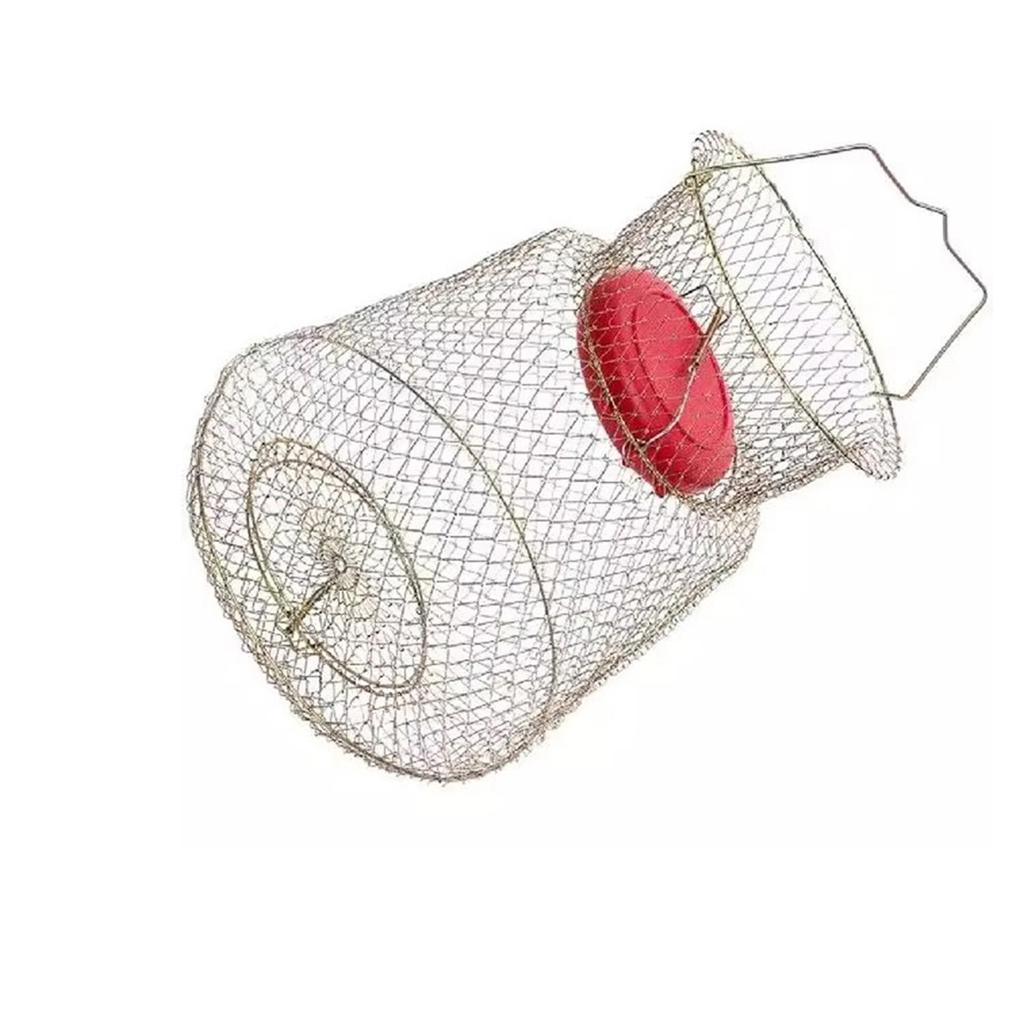 Outdoor Portable Iron Fish Basket Net Bag