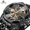 Original Gold Skeleton Mechanical Man Watch Automatic Movement Clock Luxury Stainless Steel Men's Watches