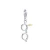 Harry Potter sterling silver Glasses and Lightning bolt clip on charm