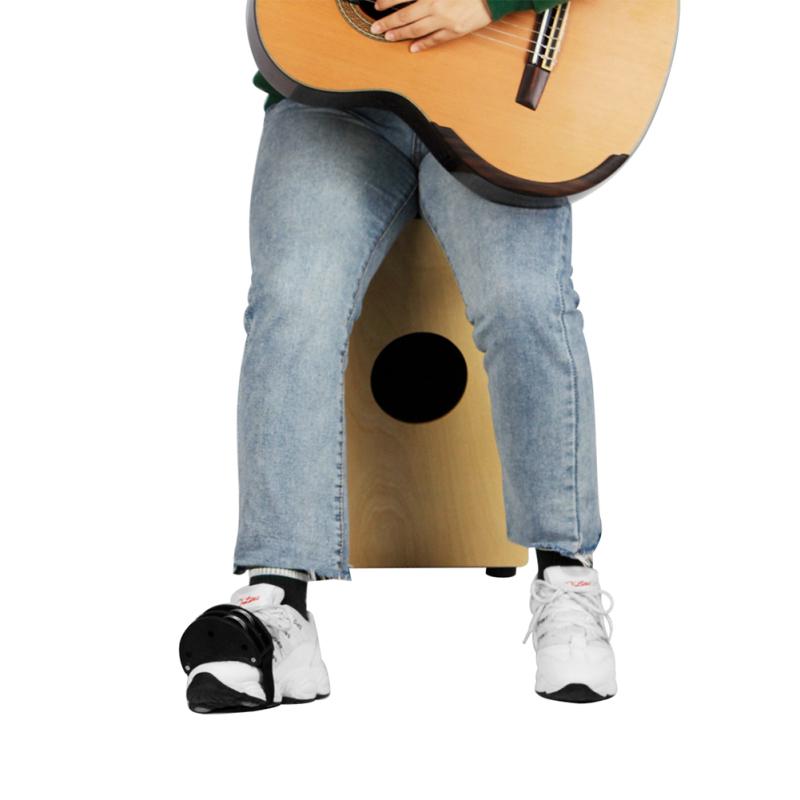 Foot Jingle Tambourine Elliptical Cajon Box Drum Companion Accessory for Hand Percussion Instruments