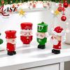 Cute Cake Toppers for Christmas 2Pcs Mini Figurine, Santa Claus Nutcracker Soldier Dolls, DIY Accessories Ornaments Micro Landscape Dollhouse