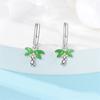 Fashion Luminous Firefly Earrings 925 Silver Purple Butterfly Wave Fishtail Pendant Earrings Fine Party Jewelry Gifts