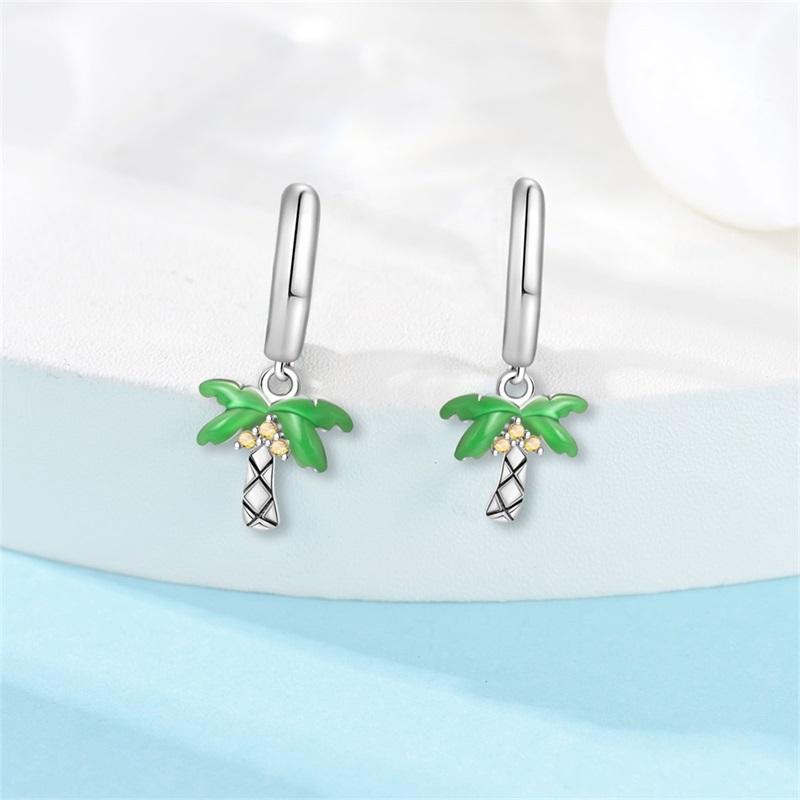 Fashion Luminous Firefly Earrings 925 Silver Purple Butterfly Wave Fishtail Pendant Earrings Fine Party Jewelry Gifts