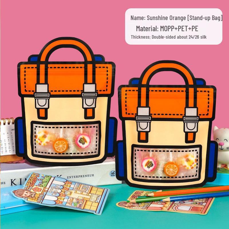 Милый мультяшный подарочный пакет для книг и сладостей для детей - на день рождения или День защиты детей, герметичная упаковка