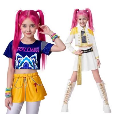 Охотницы на демонов KPOP Девушки Хэллоуин Платье Руми Зои Мира Косплей Костюм