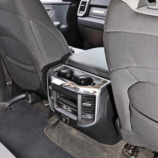 Chrome Rear Cup Holder Panel Trim Decor Cover for Dodge Ram 1500 2018+ Interior