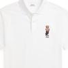Polo Ralph Lauren FW22 однотонная рубашка поло с принтом медведя Slim Fit с коротким рукавом для мужчин, белые MNPOKNI1N821955-100