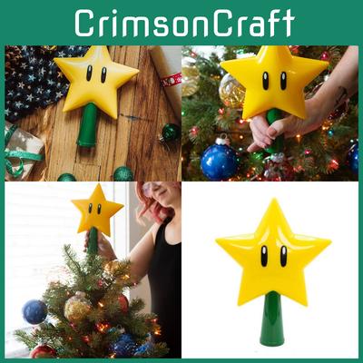 Брос Марио Суперзвезда Светящийся Праздничный Рождественский Топпер для Елки Декор Вечеринка Лампа