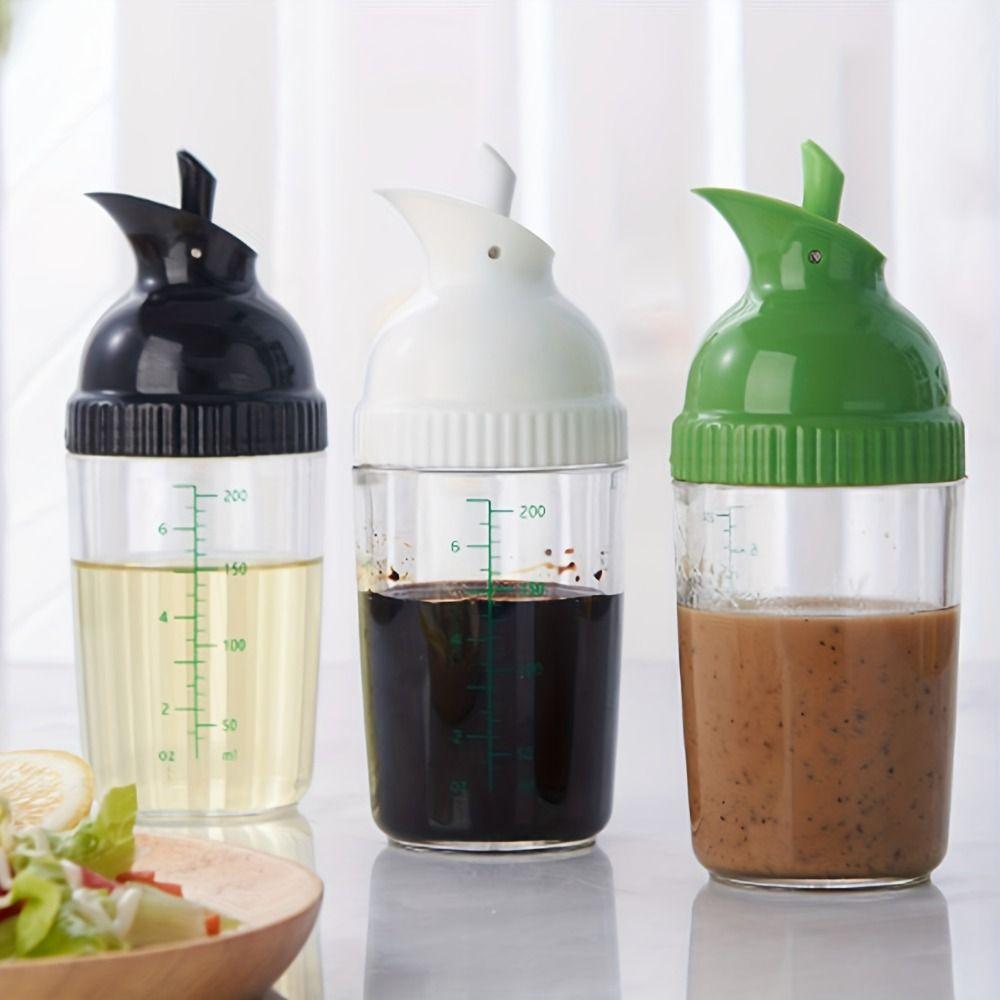 Plastic Salad Dressing Bottle 200ml Oil Bottle Multifunctional Sauces Dispenser  Kitchen