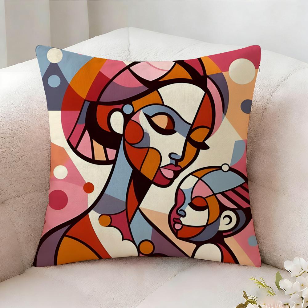 Illustration Of Diagonal Square Art Pillow Case Pillowcase Doublesided Printed Sofa Cushion Bedroom Headboard Pillow