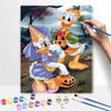 Disney Ручная работа DIY масляная живопись цифровой живописный набор Дональд Дак Дейзи Хэллоуин тыква тема домашняя гостиная прихожая подвесная картина