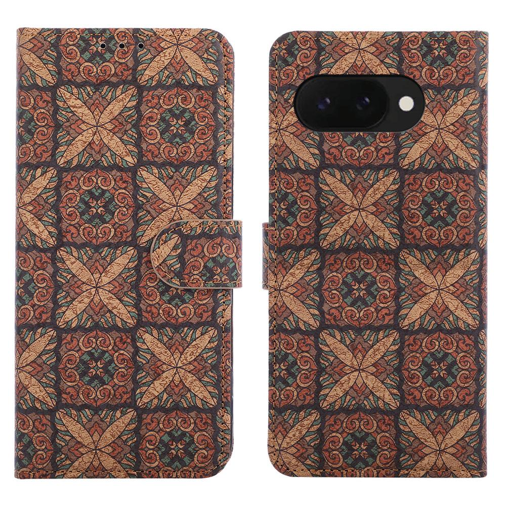 For Google Pixel 9a Leather Wallet Case Bohemian-style TPU PU Phone Cover with Stand