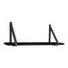 House Nordic Étagère avec sangles en cuir Lila Noir 442799