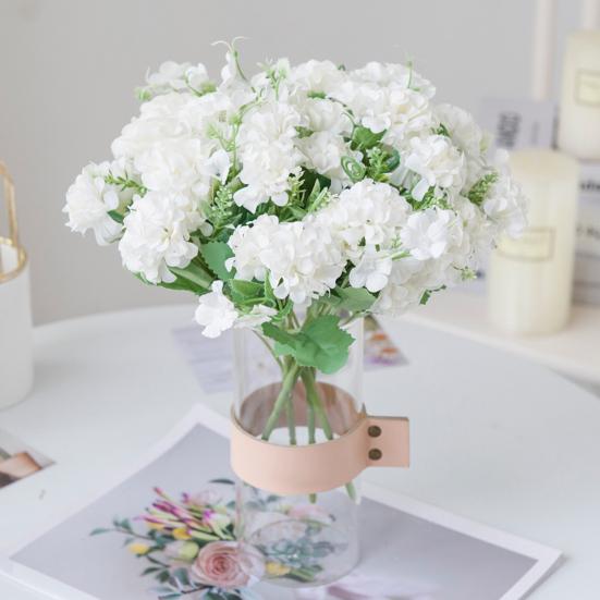 Artificial Flower Vivid Eye-catching Trendy Pretty Everlasting Ornamental Fake Hydrangea Flowers for Banquet