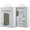 Powerbank indukcyjny 15W Guess 5000mAh Leather Metal Logo MagSafe Brązowy