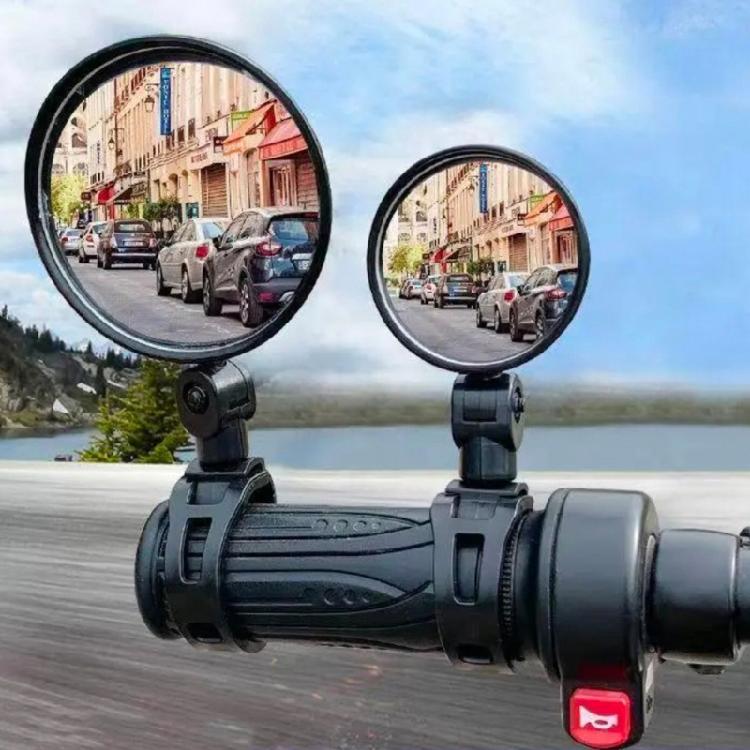 Universal Cycling Mirror Positioning System Wide Angle View ABS Housing For Road Visibility Protection