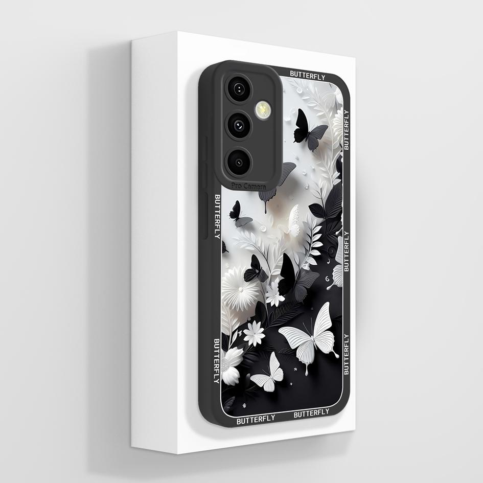 Мягкие чехлы для Samsung A55 C55 M55 A35 M35 F14 F15 Shell Pretty Sunflowers Golden Lotus Тонкий силиконовый легкий защитный корпус для Samsung Capas