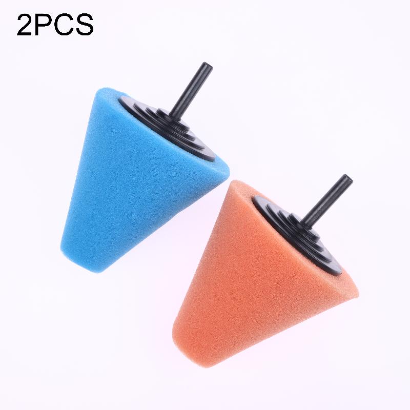 2pcs Sponge Car Hub Polishing Sponge Grinding Head Metal Plastic Grinding Conical Sponge Polishing Sponge Wheel