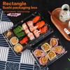 10 шт. Утолщенные коробки для суши с крышками Экологичные одноразовые контейнеры для еды на вынос
