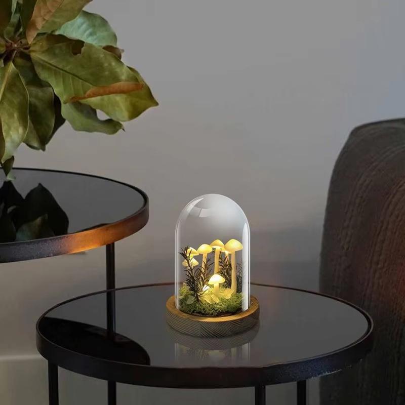 Small Mushroom Lamp Handmade Mushroom Night Light Novelty Nightlight Project Small Mushroom Lamp Arts and Crafts-ABAM