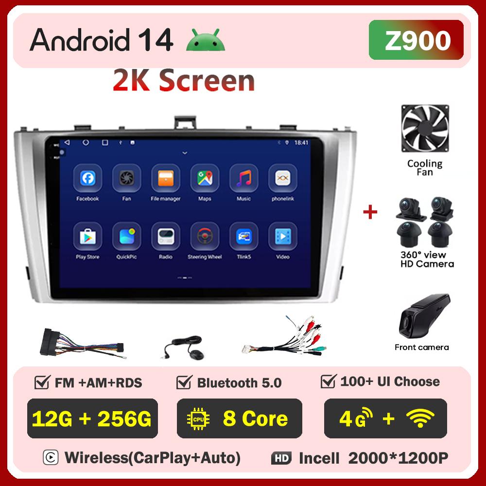 Для Toyota Avensis 3 T27 2008-2015 автомобильный радиоплеер Car Carplay экран Autoradio Mirror Link Android Auto сенсорный экран 8 ядер