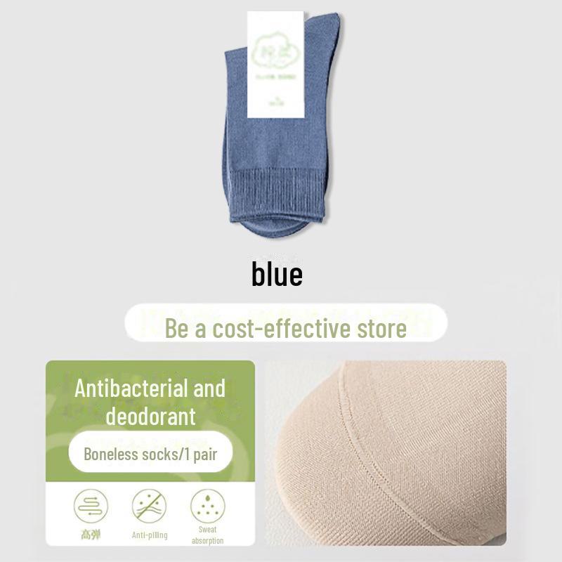 Мужские хлопковые носки без косточек средней длины - черные, дезодорирующие и впитывающие пот, подходят для весны, осени, зимы, идеально подходят для деловой и кожаной обуви