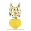 Swimsuit Women's Sexy Backless Print High Waist Floral Print  Two-Piece Set Bathing Swimming Suit