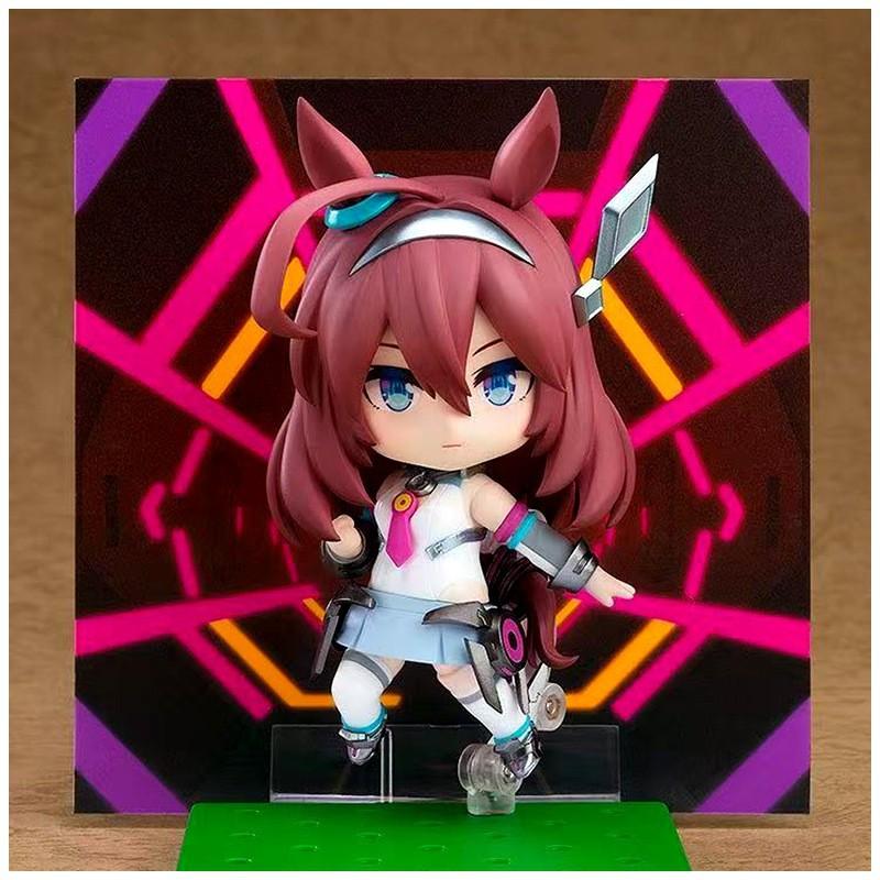 10cm #2665 Mihono Bourbon Uma Musume Pretty Derby Face Swap Chibi Action Figure Collectible Desktop Decor For Anime Fans