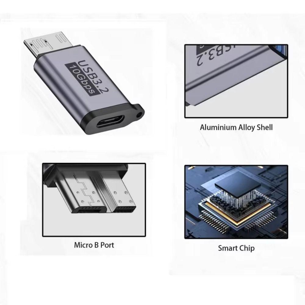 USB3.0 Micro B Adapter High Speed Type-C USB3.0 Micro B Connector Type C Female Adapter Laptop