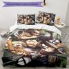 Attack on Titan 3pcs Bedding Set Duvet Cover Closure Includes 1 Duvet Cover & 2 Pillowcases for All Seasons Bedroom Home Dorm Decor