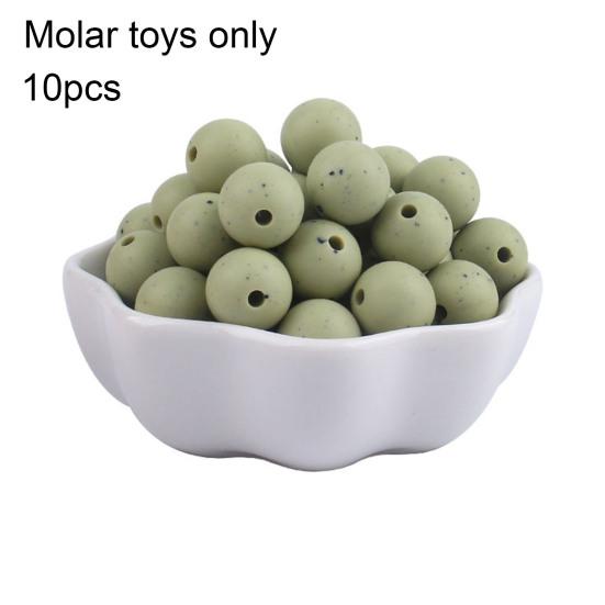 Силиконовые 10 шт. 12 мм однотонные бусины, многоцелевые, легкие, надежные, практичные, круглые бусины для прорезывания зубов, товары для детей