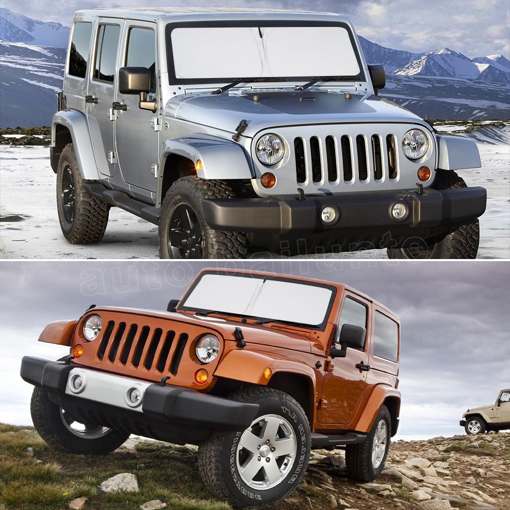 Автомобильные солнцезащитные козырьки на лобовое стекло для 2018-2023 Jeep Wrangler Rubicon Sahara TJ JK JKU 2-дверный 4-дверный авто