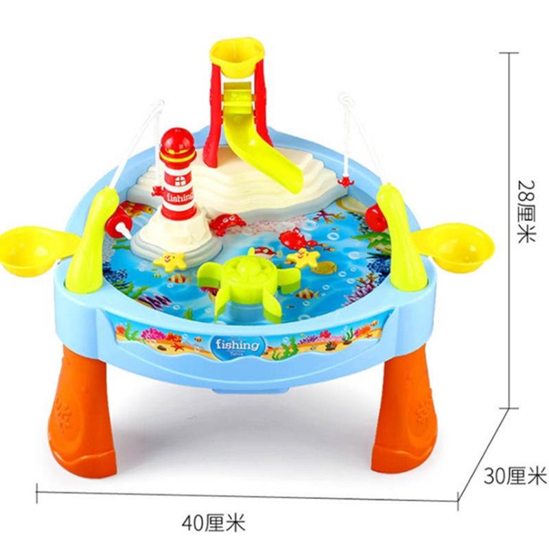 Игровой домик, электрическая платформа для рыбалки на воде со светомузыкой, раннее образование, детская рыбалка, рыбка может плавать, пластина для рыбалки