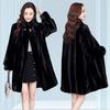 Autumn and Winter New Imitation Mink Velvet Long Coat Warm Middle-aged Mother-in-law Imitation Fur Large-size Coat