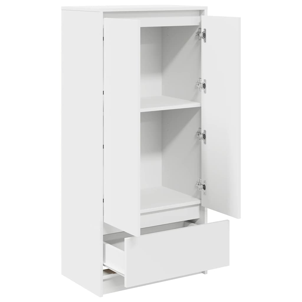 Белый шкаф с ящиком 55,5 x 34 x 119,5 см Древесно-стружечная плита