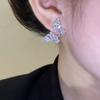 Циркониевая бабочка простые и модные клипсы для ушей изысканный темперамент без проколов ушей клипсы на хрящ уха серьги легкая роскошь высококачественные серьги женские