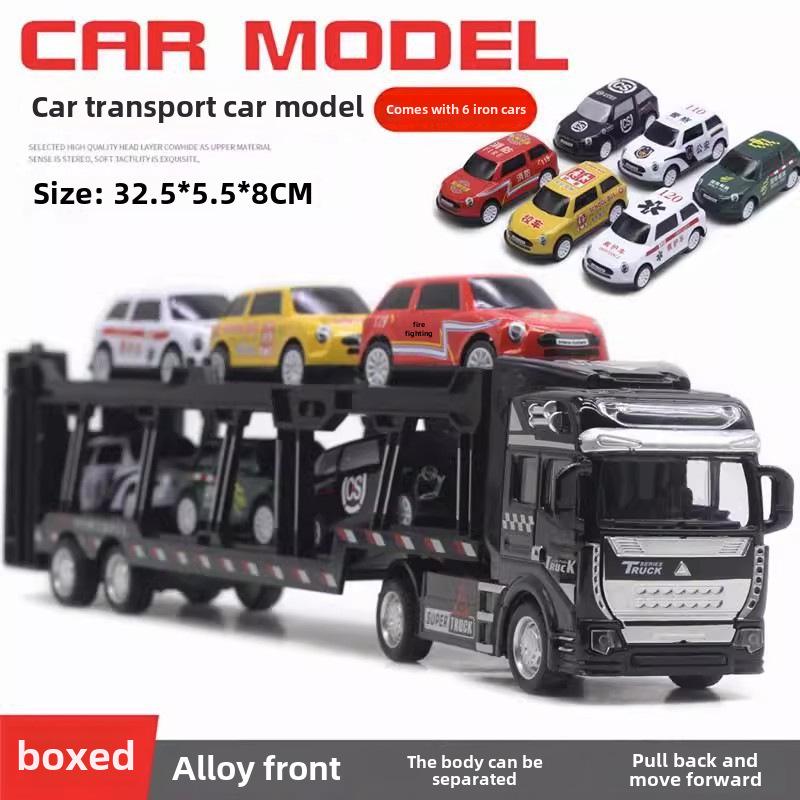 Трансграничный сплав большой инженерный транспортный грузовик тягач модель игрушка для мальчиков с английской упаковкой