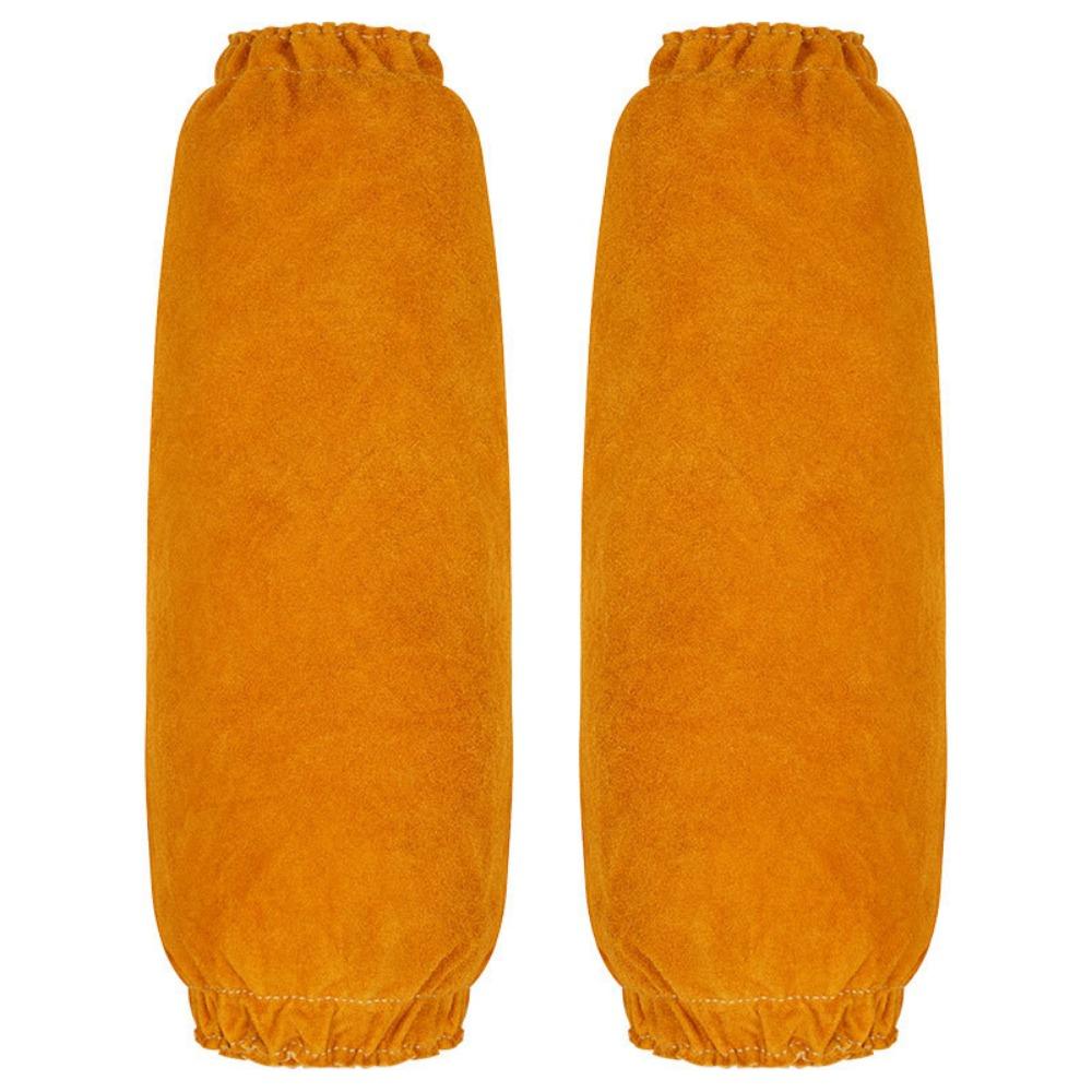 Heat Resistant Leather Welding Sleeve Cover Fireproof Cow Leather Arm Guards Spark Protection