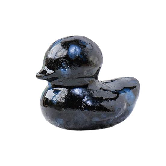 Милый орнамент в виде утки из натурального камня, положительная энергия исцеления, красочная маленькая вырезанная вручную утка, фигурка животного, статуя, украшение для рабочего стола, день рождения