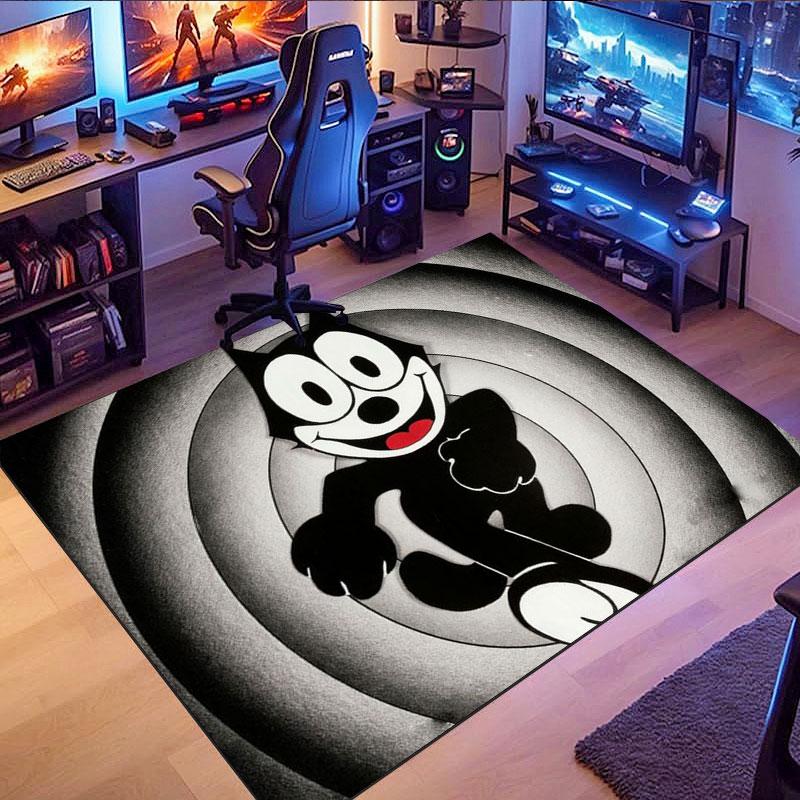 Felix the Cat pattern rug, suitable for living room, bedroom, game room, computer room and home décor.