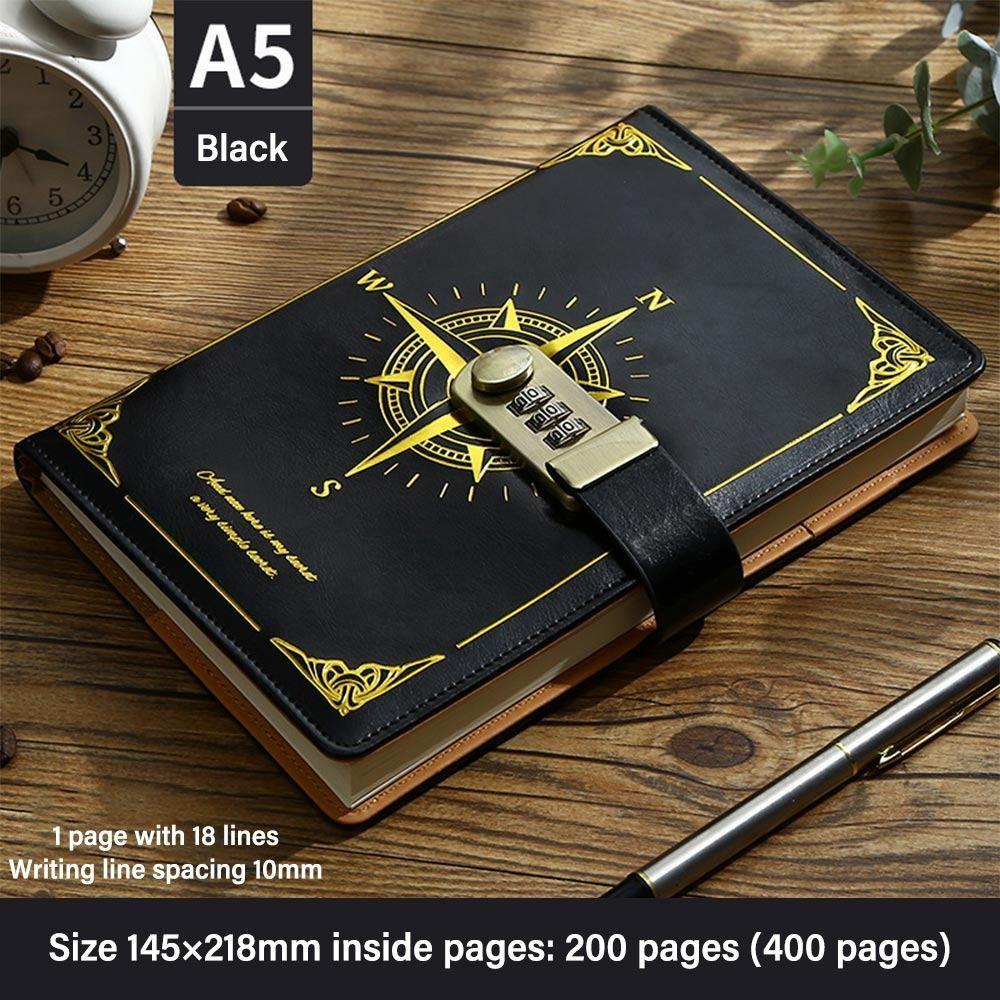 Утолщенный блокнот А5 с замком, дневник, новый блокнот, подарок студентам